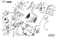 Bosch 3 600 H81 C71 ROTAK 40 GC Lawnmower Spare Parts